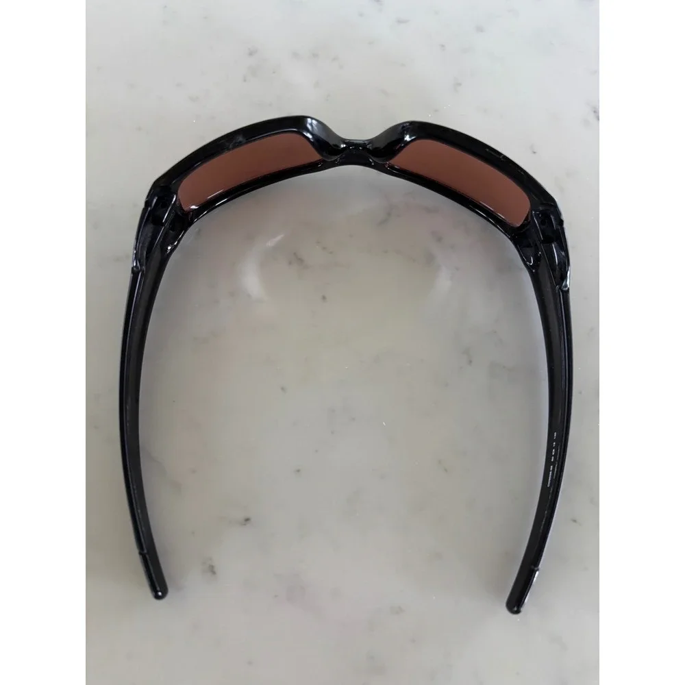 Oakley Sunglasses Polished Black Frame Rose Lens Wrap‎ Sport Mens